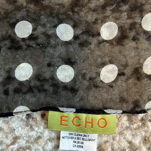 Echo silk scarf. 63”x13”. Sheer, lightweight and excellent condition. - Picture 2 of 2
